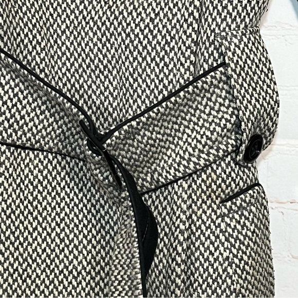 Soia & Kyo Gemma Coat Womens Small Gray Checkered Belted Peacoat Jacket NWT - Picture 5 of 16